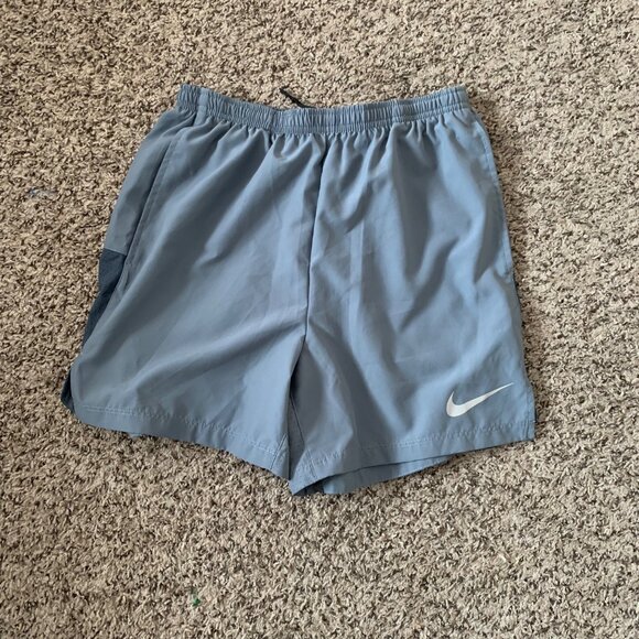 Nike Mens Athletic Running Shorts Gray Lightweight Polyester - Picture 1 of 5